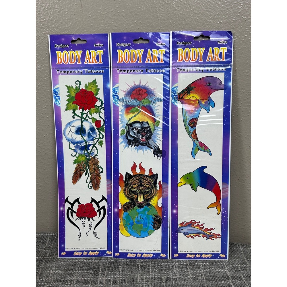 Tattoo King‎ Body Art Temporary Tattoos Designer Series Easy to Apply